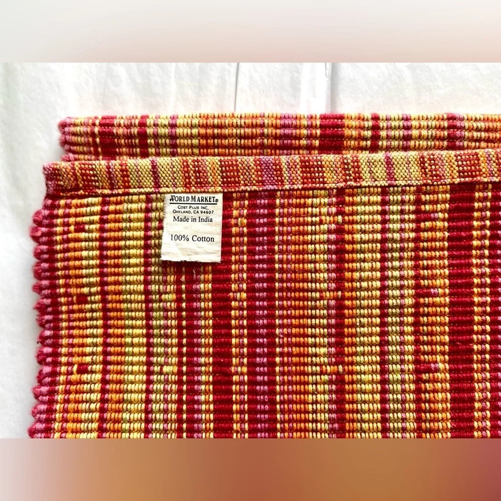 100% Cotton Table Runner World Market Vibrant Heavyweight